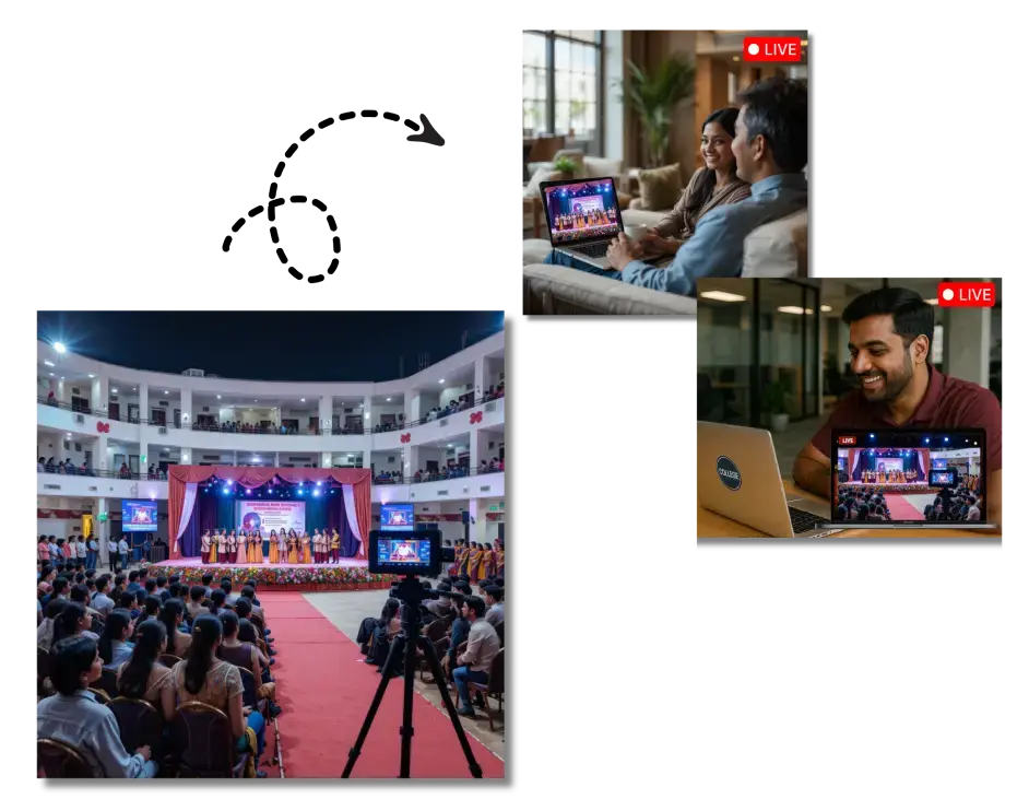 Live streaming for college events